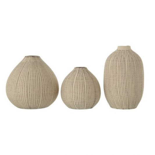 Stoneware Dotted Pattern Vase - Medium