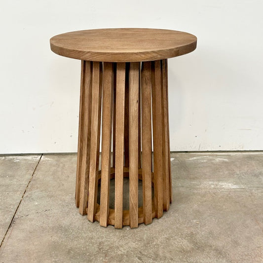 Ephrata Round Mango Wood Side Table - Medium