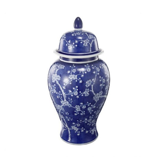 Blue And White Cherry Blossom Ginger Jar