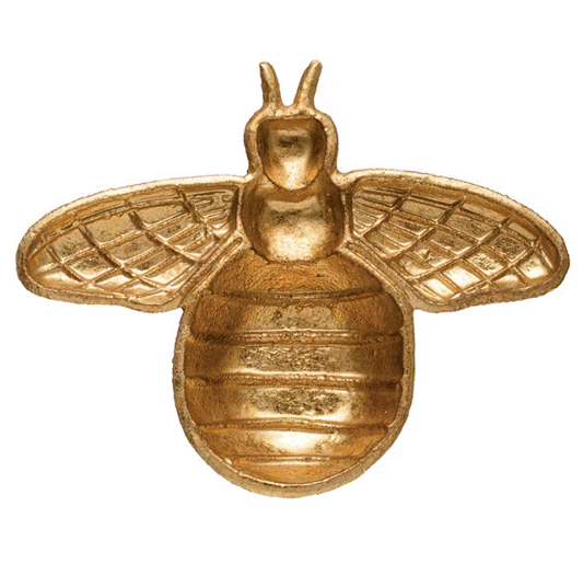 Cast Iron Gold Bee Shaped Dish