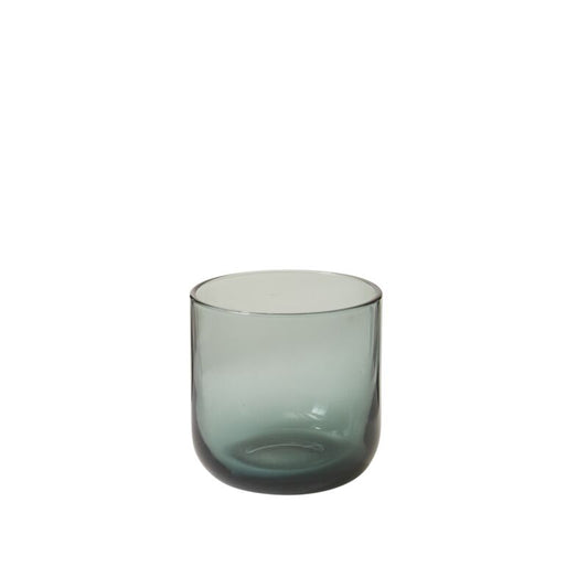Las Positas Smokey Blue Low Ball Drinking Glass