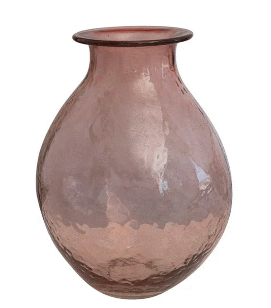 Vintage Glass Vase - Dusty Pink