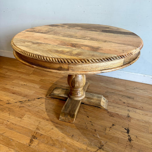 Gippy Round Pedestal Mango Wood Dining Table 47"