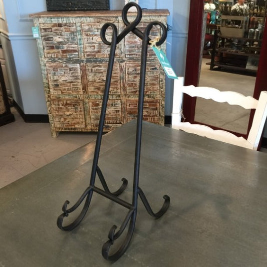 Black Metal Scroll Easel - Large