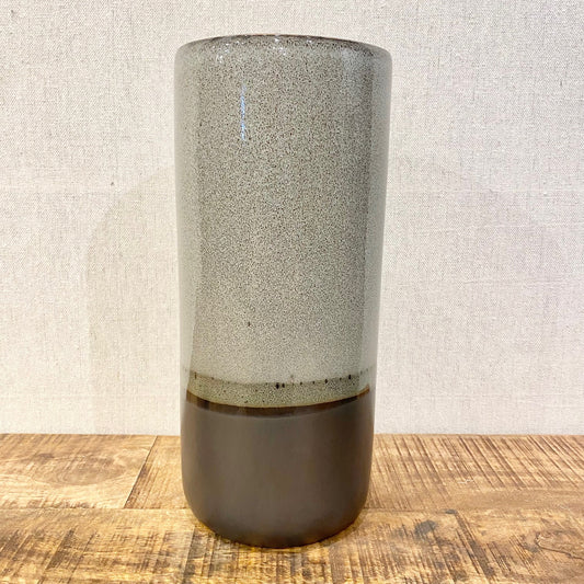 Tolo Two Tone Glaze Ceramic Vase - Grey