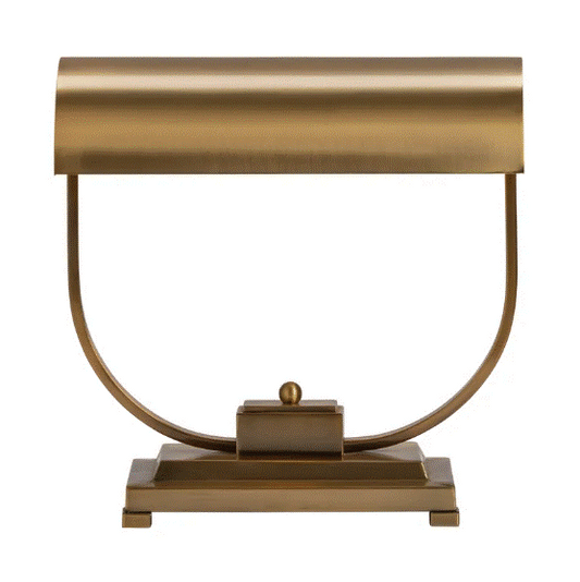 Bixby Table Top Pharmacy Lamp, Metal, Antique Brass Finish