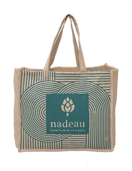 Nadeau Reusable Jute Tote Bag