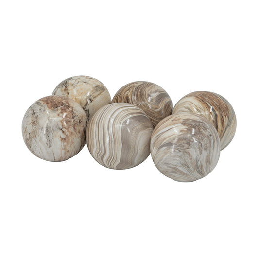 Ceramic Chocolate Calcite Orbs - Assorted - Sold Separately