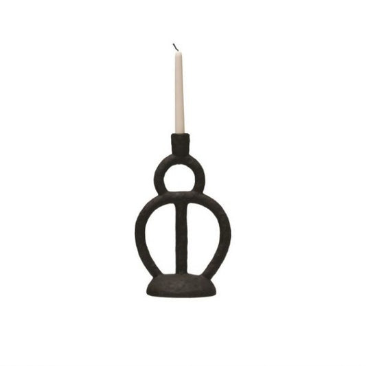 Matte Black Candle Stick Holder