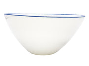 Abbesses Stoneware Large Bowl - Blue Rim