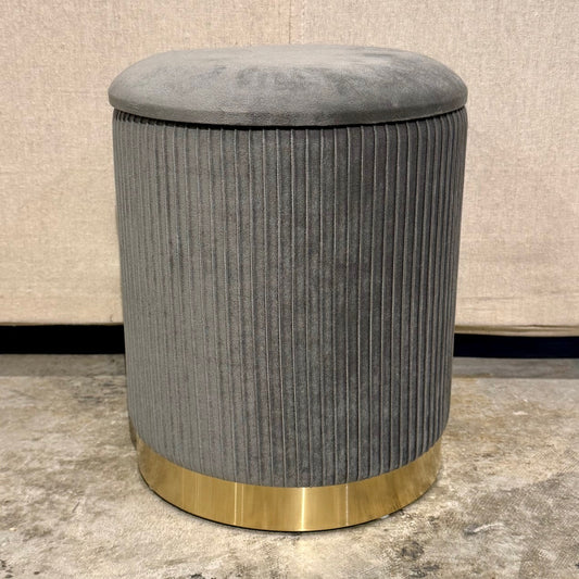 Zoe Velvet Storage Ottoman