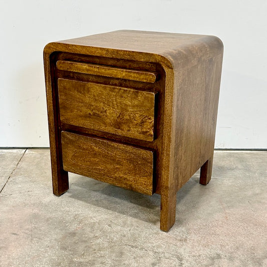 Mysore Two Drawer Mango Wood Nightstand