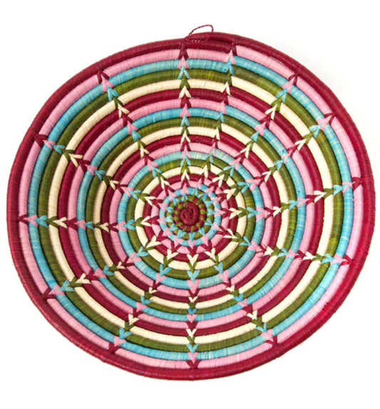Ugandan Flower Garden Raffia Coil Basket