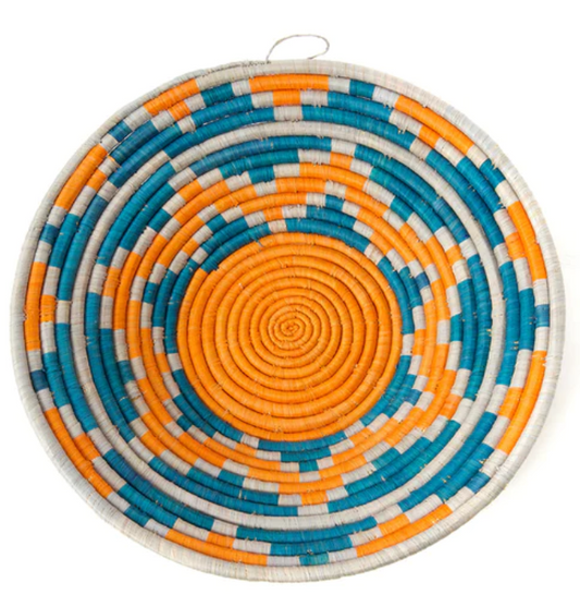 Ugandan Moon Mountains Raffia Coil Basket