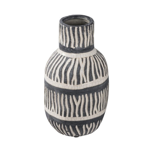 Grey And White Ceramic Vase