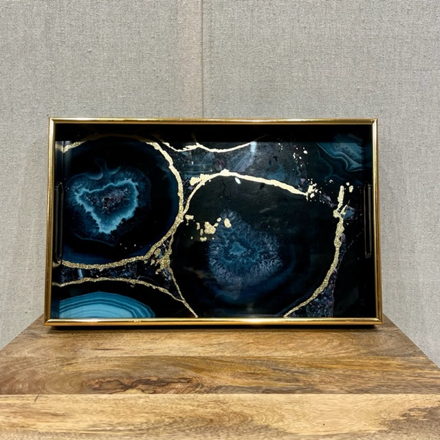 Savoy Gold Trim Tray - Small