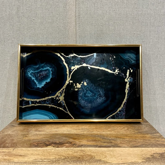 Savoy Gold Trim Tray - Small