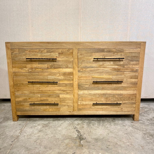 Korra Six Drawer Mango Wood Dresser