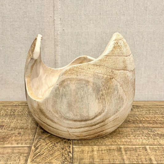 Decorative Paulownia Wood Organic Shaped Bowl