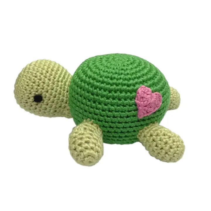 Turtle Hand Crocheted Rattle