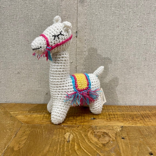 Llama Hand Crocheted Rattle