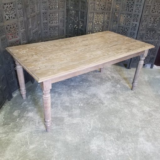 Westminster Turned Leg Acacia Wood Dining Table 70"