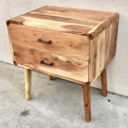 Annanaas Acacia Wood Nightstand