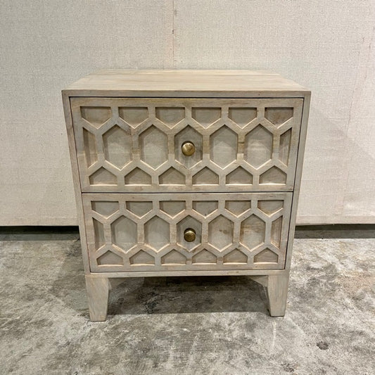 Textured Trellis Nightstand