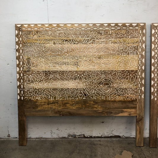 Calayan Queen Carved Mango Wood Headboard 60"