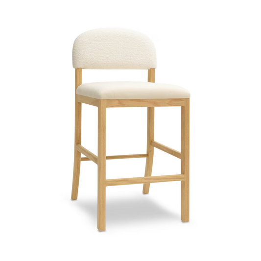 Calla Cream Velvet Counter Stool