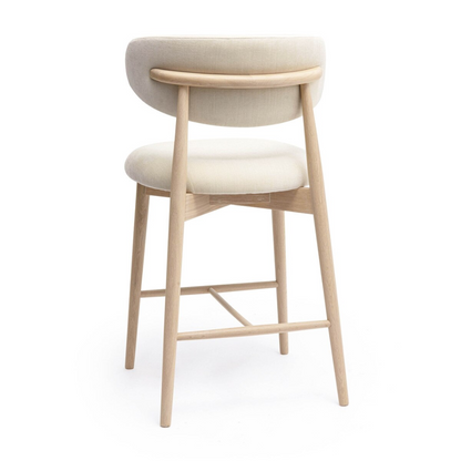 Zinea Cream Velvet Counter Stool