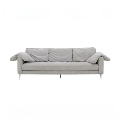 Vari Light Grey Velvet Lounge Sofa