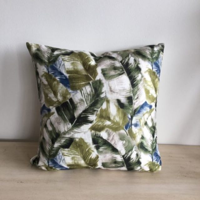 Lien Olive Tropical Leaf Cushion