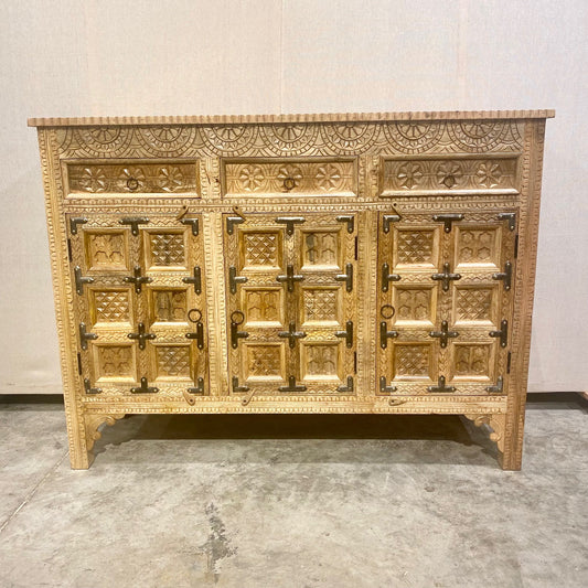 Manav Mango Wood And Iron Sideboard