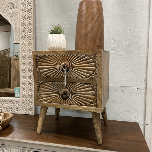 Shaheer Mango Wood Nightstand