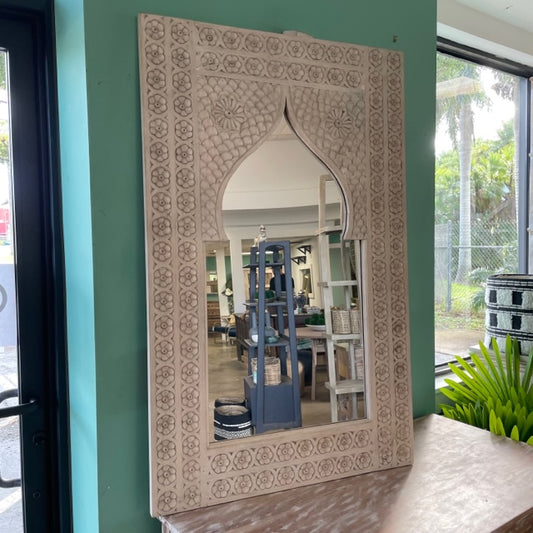Shakti Arch Mango Wood Wall Mirror