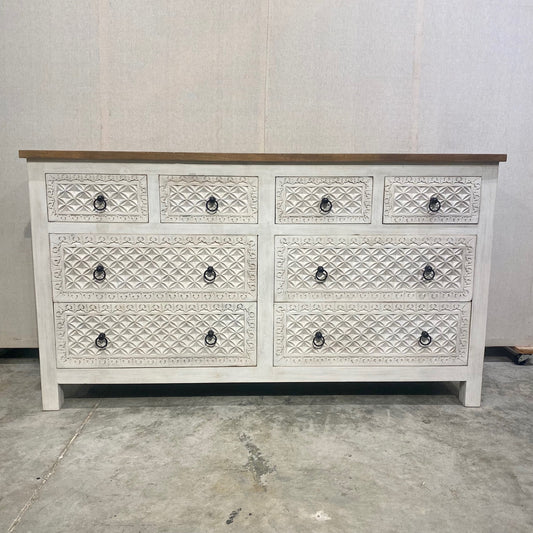 Rajesh Eight Drawer Mango Wood Dresser