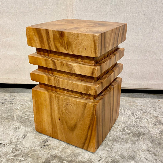 Kudremukh Chamcha Wood Carved Side Table
