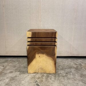 Kudremukh Chamcha Wood Carved Side Table Tall