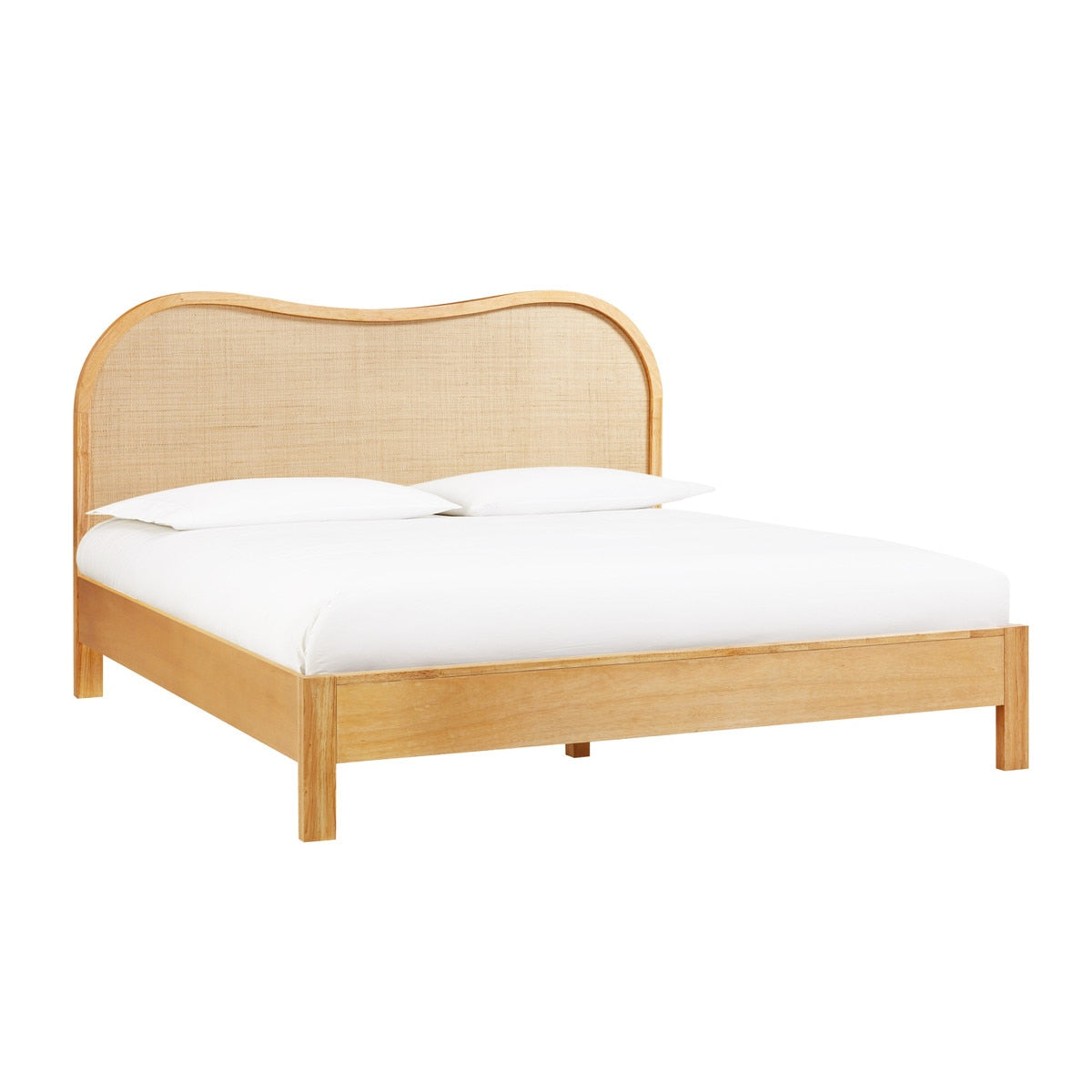 Grappa Wood & Rattan King Bed