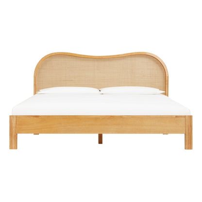 Grappa Wood & Rattan King Bed
