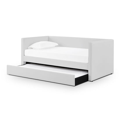 Alice Light Grey Linen Twin Trundle Bed