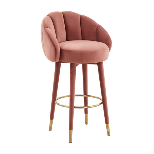 Taburete de bar giratorio Myla Salmon