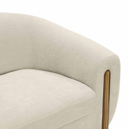 Cream Textured Linen Sofa