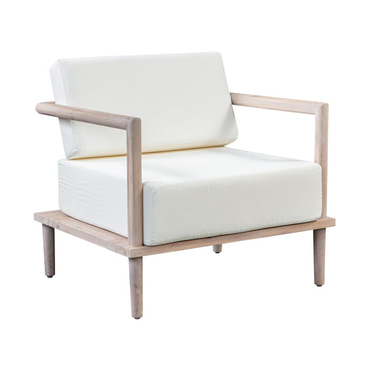 Modern Cream Outdoor Lounge Chair