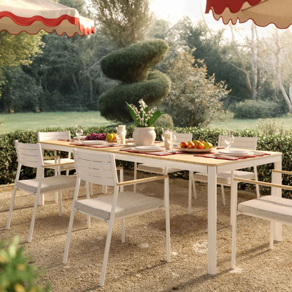 Sardinia Light Teak Dining Table