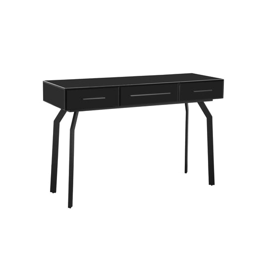 Santana Black Glass Console Table