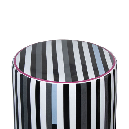 Modern Striped Ceramic Stool