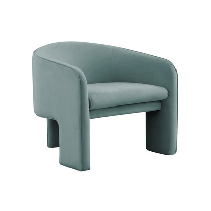 Sea Blue Velvet Accent Chair