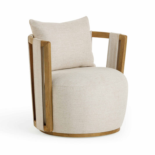 Paolo Cream Swivel Chair